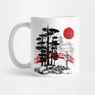 Temple with garden Zen Mug